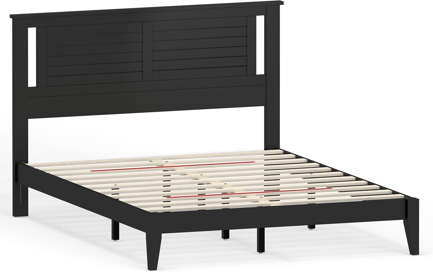 Solid Wood Platform Beds with Headboards image 2